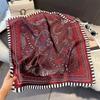 70x70cm Lightweight Silk-Look Square Scarf Women French Chic Hair Band Office Accessory Viscose 96%