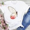 Summer Butterfly Watercolor Womens Tshirt 90s Style Cartoon Print Graphic Top for Women Fashionable New Arrival