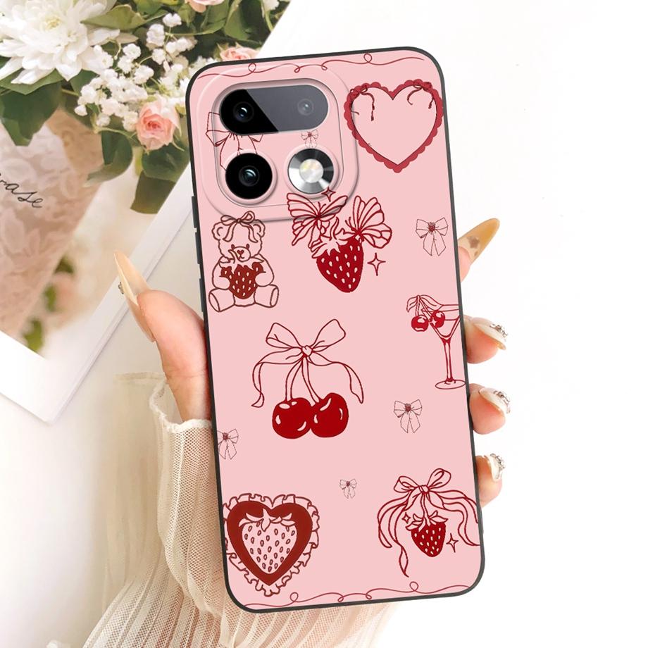 Měkké silikonové pouzdro TPU pro Realme 16 Pro Pro+ Telefonní pouzdro Vintage Hvězdná Třešňový Mašle Tisk Sedmikráska Nárazník Pro Realme16 Nárazuvzdorné