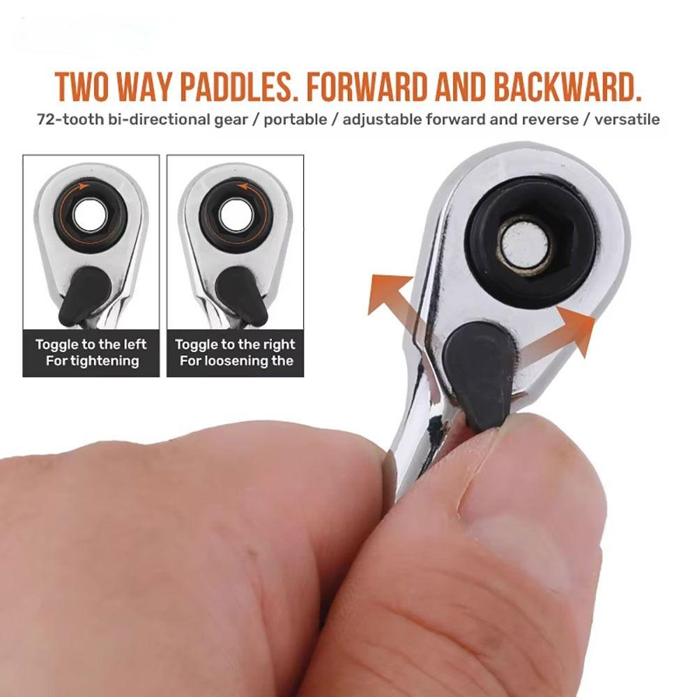 1Pcs 14 Drive Torque Spanner Mini Hand Tool Durable Ratchet Wrench  For Tightening Tasks