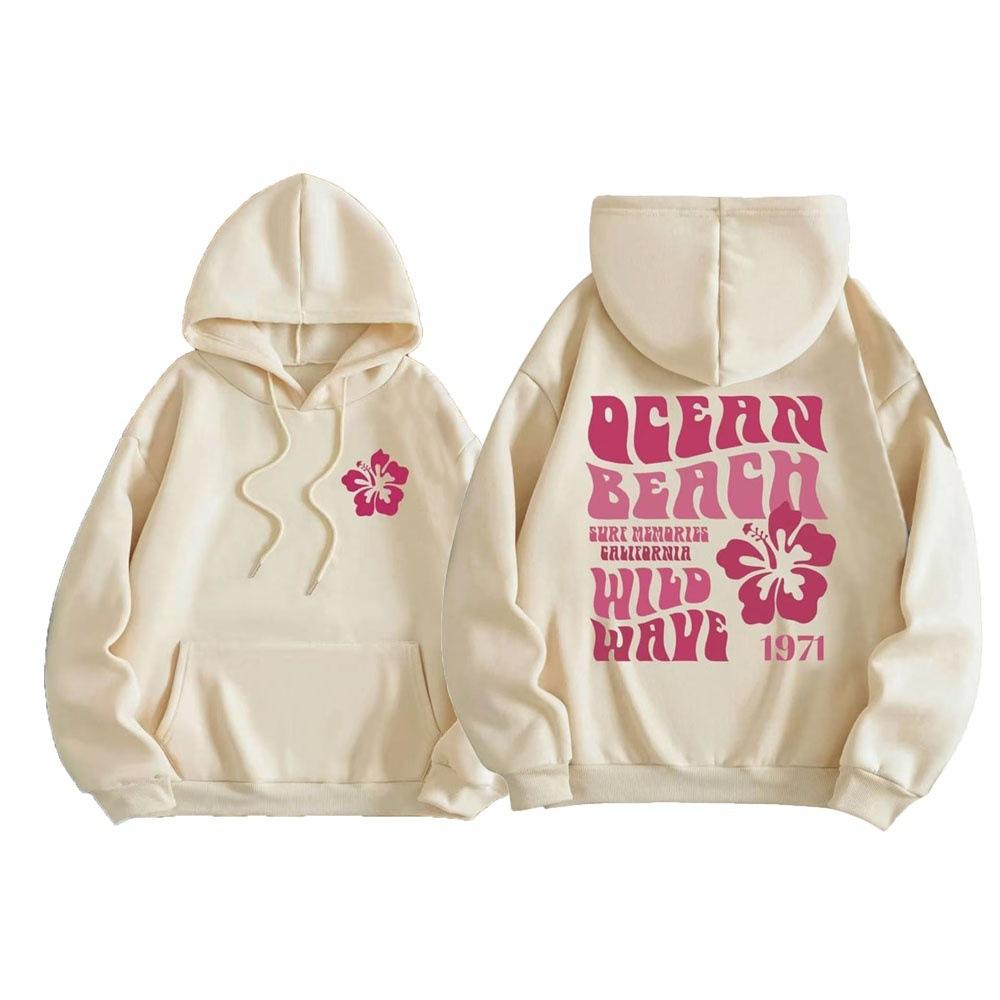 American new cross-border Amazon independent station hooded sweater women's print pullover hoodie sweater long sleeve outer wear