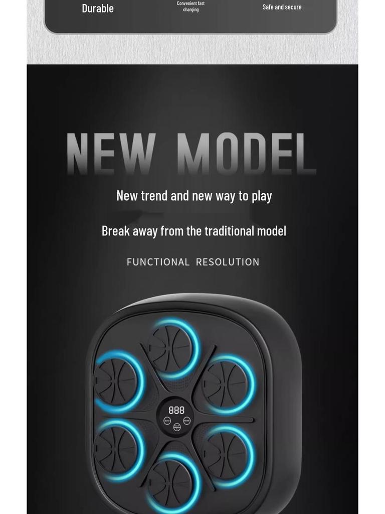 Smart Music Boxing Wall Target: Electronic Punch Bag for Home Training (Adults & Kids)