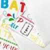 Bathroom Rules Shower Curtain, Colorful Motivational Inspirational Shower Curtain Set Funny Bathroom Text Shower Curtain, Waterproof Fabric Bath