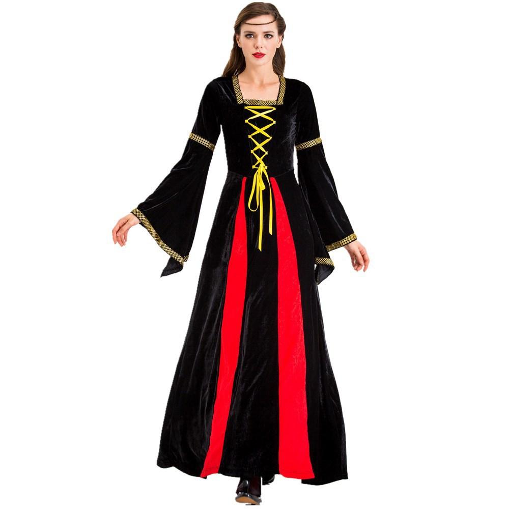 Halloween Greek Muse Court Princess Queen Costume, Retro Dress Drama Stage Play Costume