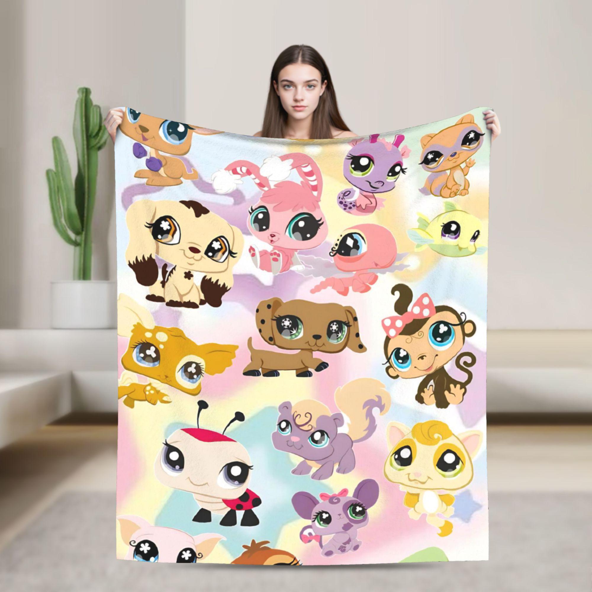 

Littlest Pet Shop Blanket Airplane Travel Flannel Bedding Throws For Couch Bed Super Soft Customized Quality Bedspread Gift 30x40in