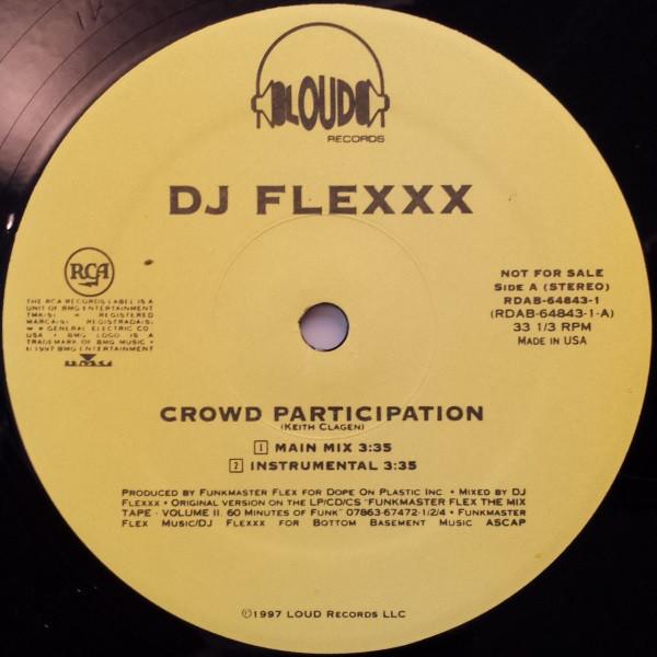 

12-дюймовая пластинка DJ FLEXXX / AKINYELE - Crowd Participation / Freestyle RDAB648431PROMO Loud Records 1997 США Рэп и хип-хоп/R&B Б/У