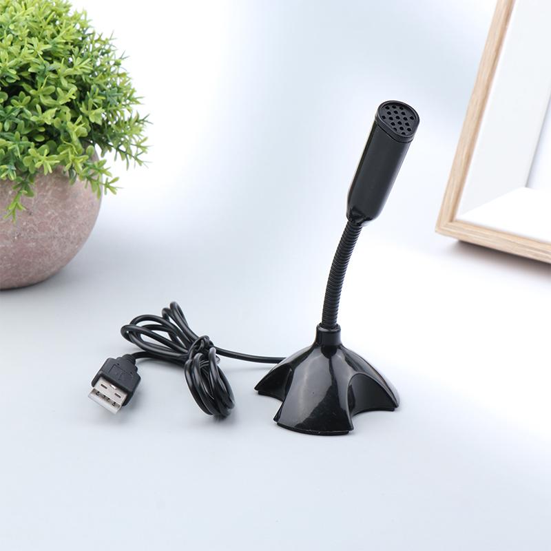 3.5Mm Laptop Microphone Usb Desktop Stand Mic With Holder For Studio Speech Singing Gaming Streaming
