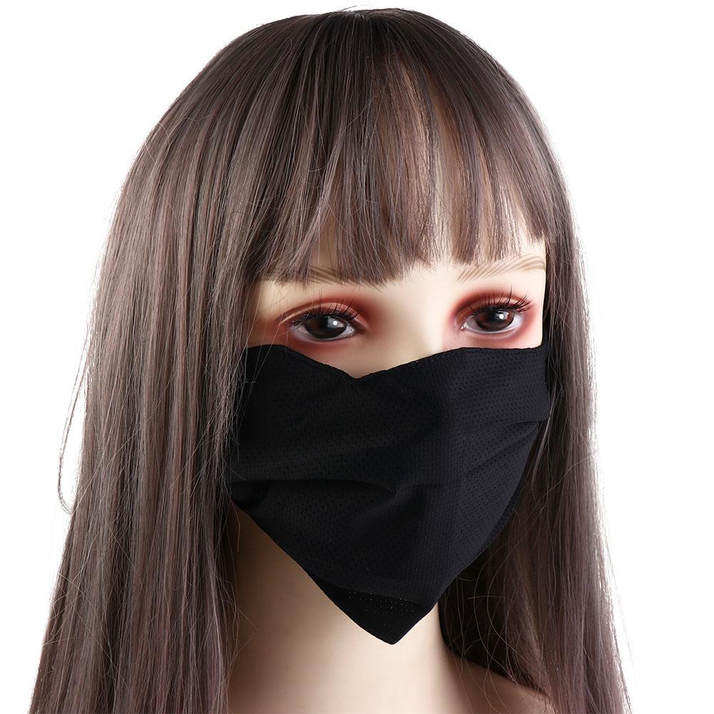 Summer Outdoor Mesh For Girl Sun Protection Sunscreen Mask Face Cover Face Scarf Ice Silk Mask