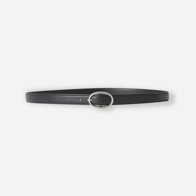 THEMARGOT CIRCLE LEATHER BELT (BLACK)
