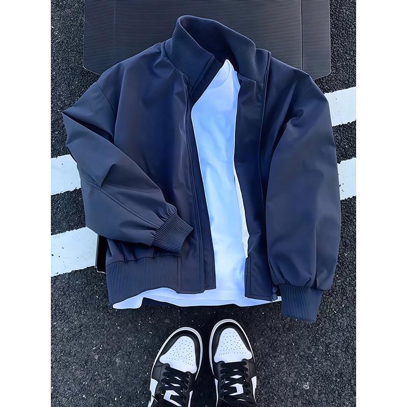 Melanoid Men's Stand Collar Jacket - Trendy Brown Autumn/Winter Baseball Style