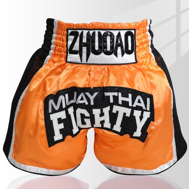 Breathable Muay Thai Shorts Cycling Jersey Training Fight Satin Unisex