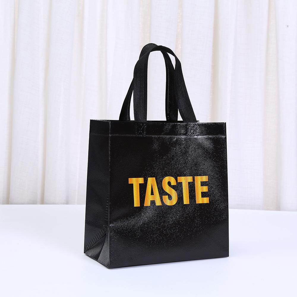 StoBag Modern Black Gift Wrapping Bags Luxury Designer Bags Five Senses Theme Reusable Packaging Bags for Sweets Party Favor