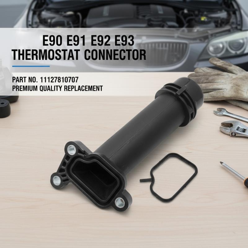 Coolant Distribution Pipe Outlet Heat Resistant Plastic Water Hose Joint Replaces E90E91E92E93 for 3.0L 4.4L Engines