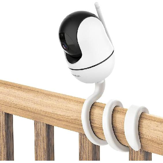 bonoch Baby Monitor Mount for BBM01/ BBM02/ BBM03 Crib Camera Holder Wall Mount Flexible Twist Versatile Without Wall Damage, Baby Camera Stand for Baby Monitor Mount for 72
