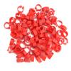 100 STK/pose 8MM 001-100 Nummererte Plast Brevdue Bird Ben Band Ringer(rød)