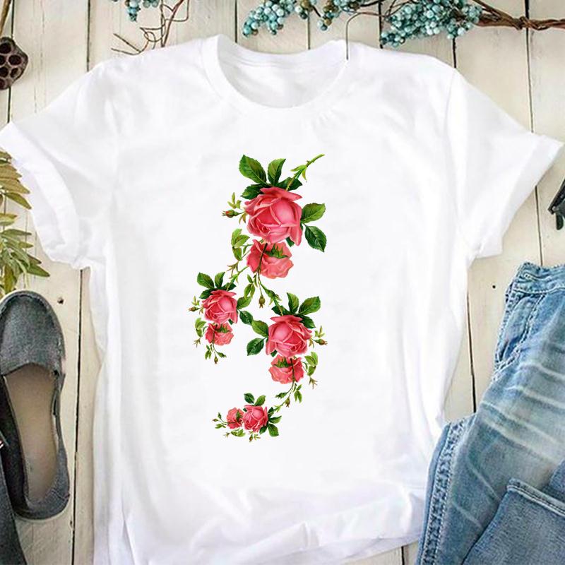 T-shirt d'été à manches courtes pour femme avec imprimé cheval, animal mignon, amour, mode, t-shirt graphique décontracté pour dame