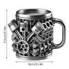 Personalized Stainless Steel Mug Engine Design Double-Wall Insulated Cup Home Decoration