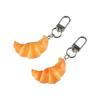 Creative Simulation Food Toy Keyring Food Model Pendant Croissant Keychain  Backpack Decor
