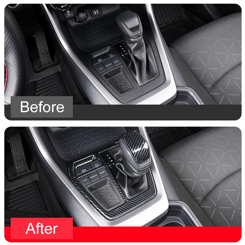 For Toyota RAV4 XA50      2024 Carbon Fiber Gear Shift Panel Center Console Cover Trim Frame Car Accessories