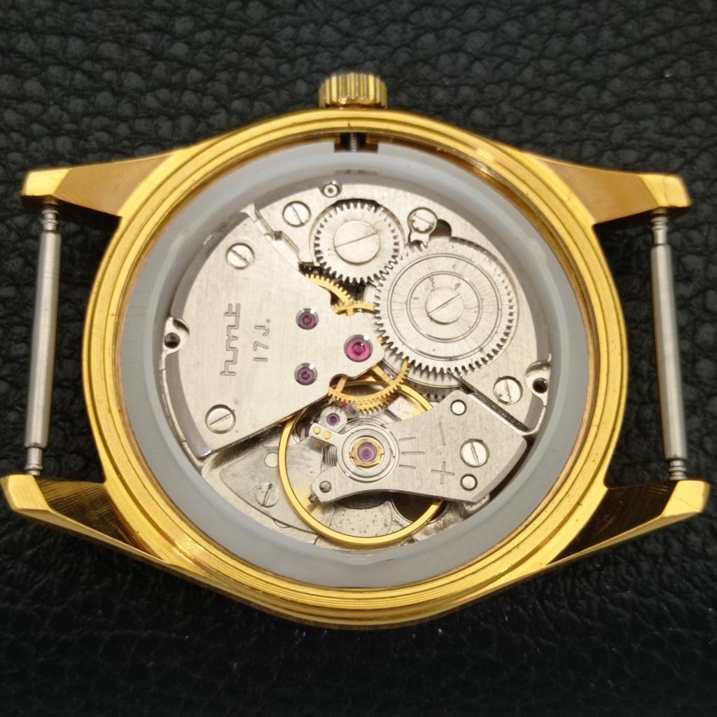 HMT PILOT HAND-WINDING VINTAGE INDIAN MENS BROWN COLOR DIAL WATCH A702077-5 R208-a702077