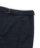 COVERNAT Moleskine One-Pleat Wide-Fit Belted Pants Indigo