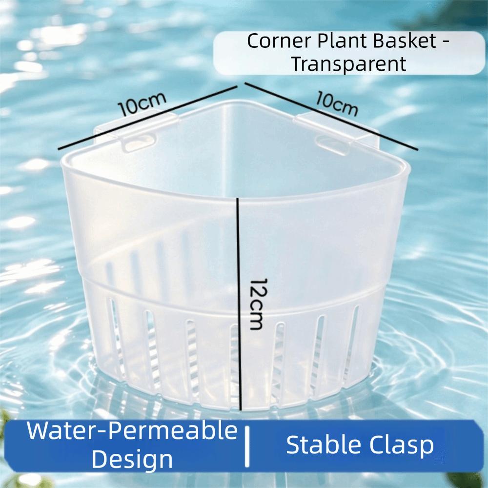 Plastic Fish Tank Planter Slotted Corner Plant Basket Hydroponic Plant Holder Hydroponic Planting