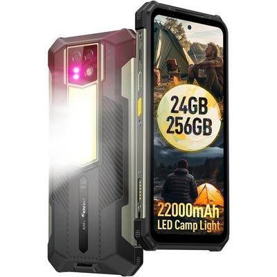 Rugged Smartphone Ulefone Armor 24 24GB+256GB 6.78" FHD+ 22000mAh Unbreakable Portable Phone 64MP Night Vision NFC/GPS Black