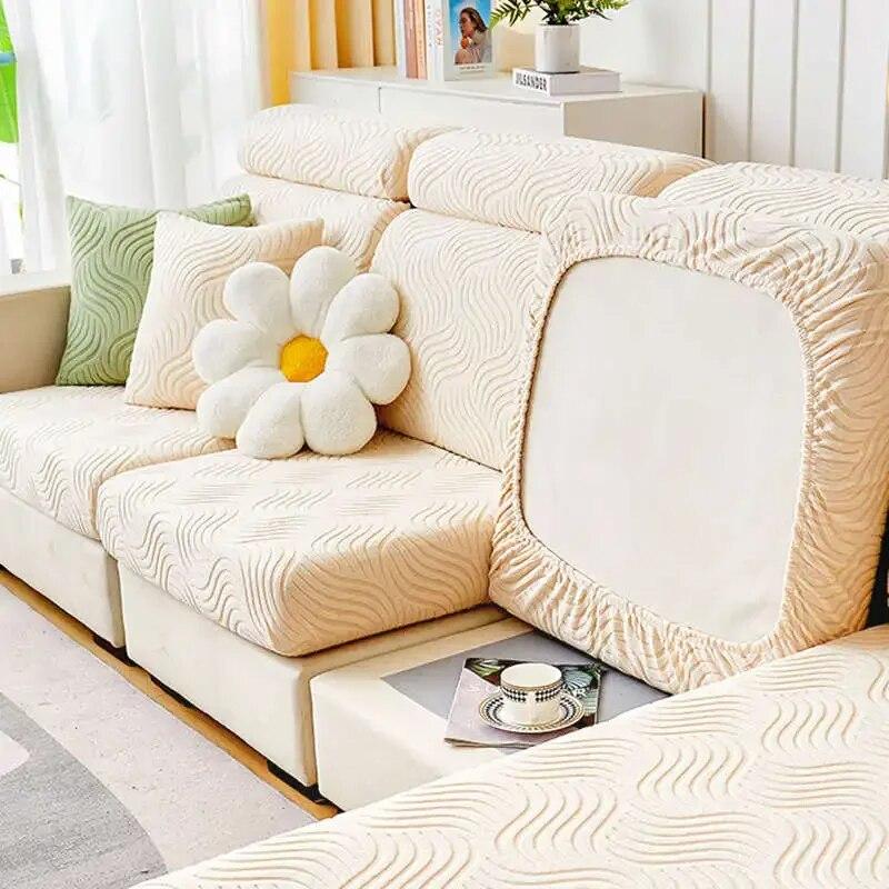 Nordic Simple Design Sofa-Matratze All-Inclusive rutschfeste Couch-Schonbezüge Chaise Lounge Staubdichter Bezug