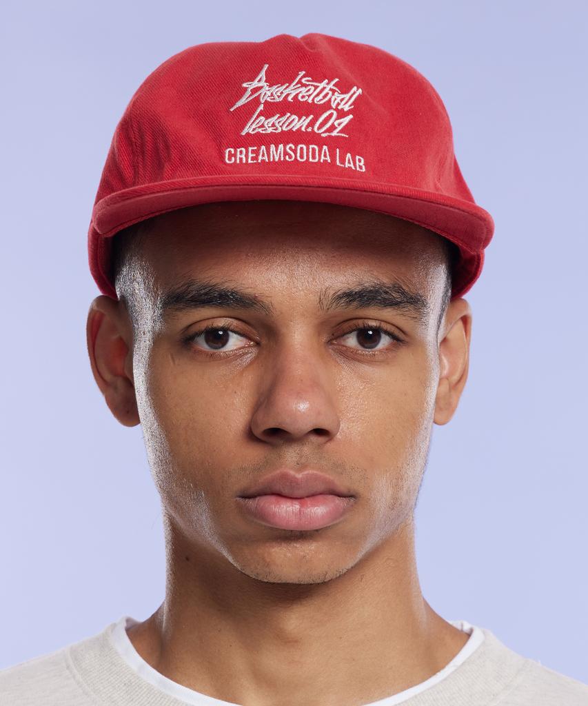 CREAM SODA LAB Quarter Ball Cap Red White