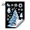 Winter Wonderland Decorations Christmas Snowflakes Santa Static Sticker Waterproof PVC Window Decorative Stickers for Glass Decal Removable