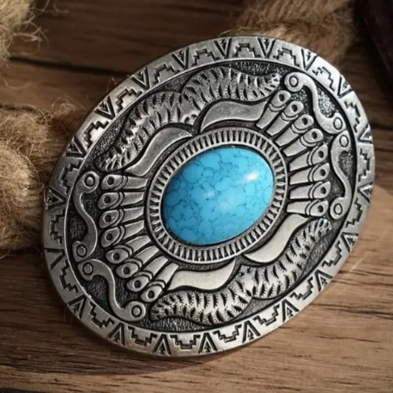 Western Belt Buckle Initial Vintage-Cowboy Rodeo Silver Large Belt Buckle For Men Women