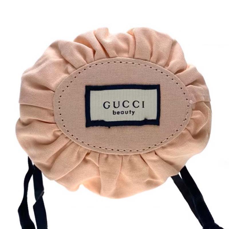 Gucci Beauty Linen Drawstring Cosmetic Pouch