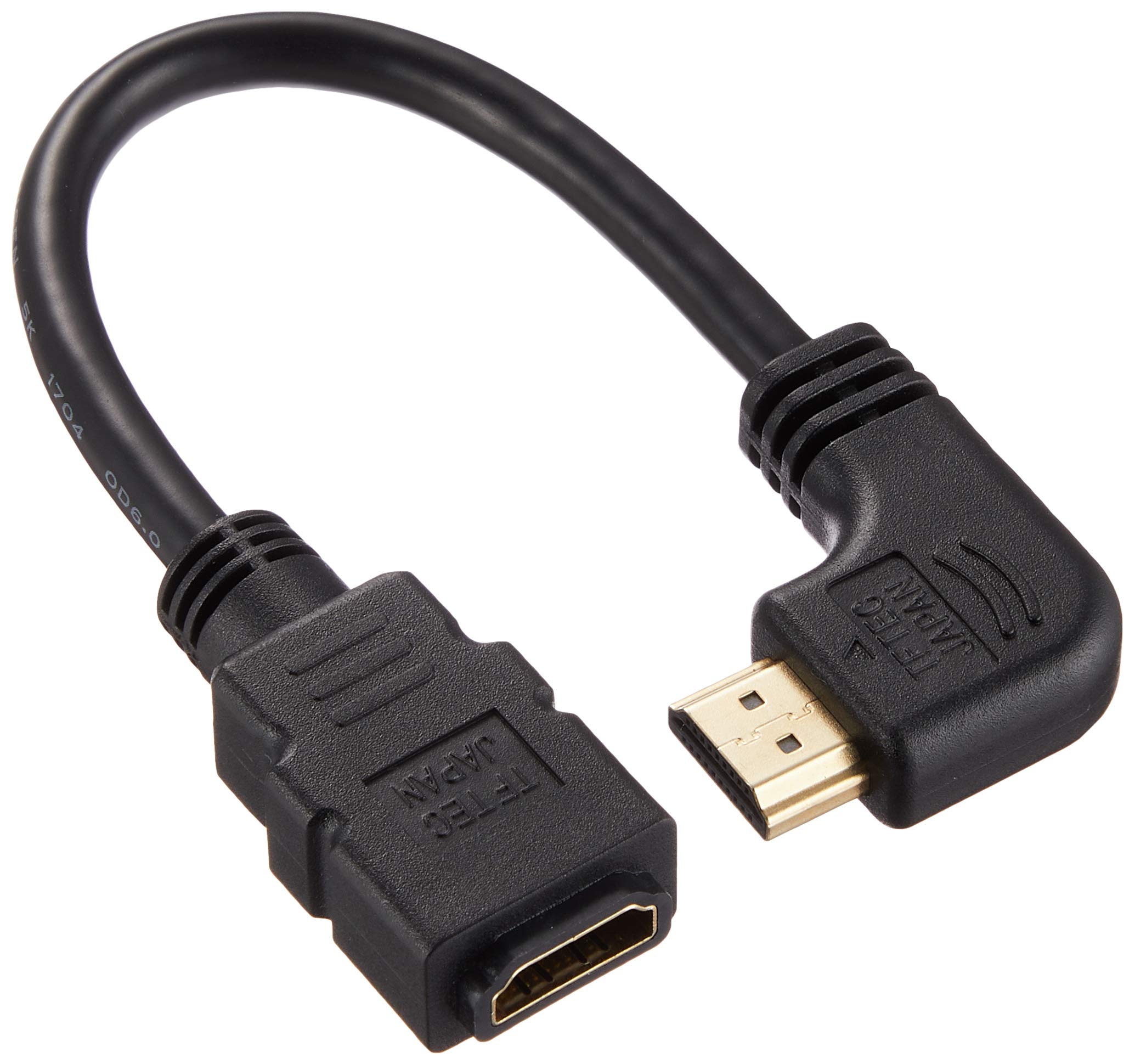 

Conversion Master Высокоскоростной HDMI-совместимый удлинительный кабель Папа A Версия 1.4 [L-образный левый - Мама] [20см] HDMI-CA20LL