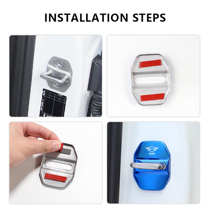 Zinc Alloy Car Door Lock Buckle Cover Protective Covers For BMW MINI John-Cooperworks F54 F55 F56 F57 R53 R54 R55 R50 R51 R52