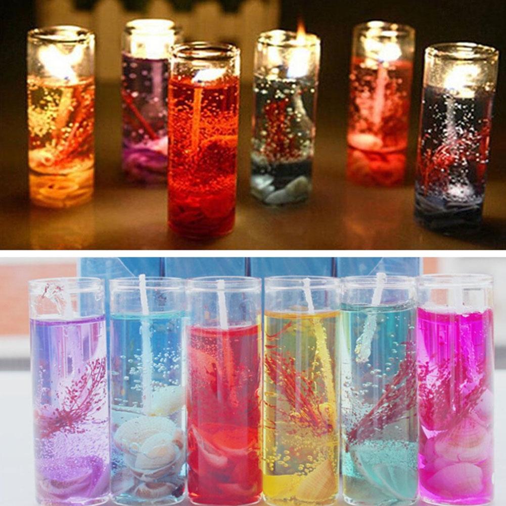 1Pc/12Pcs Aromatherapy Smokeless Candle with Ocean Shells Valentines Scented Jelly Candle 8x2.7x2.7cm