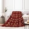 1pc Christmas Gingerbread Man & Dessert Pattern Throw Blanket, Festive Red Holiday Home Decor, Cozy Xmas Gift for Family