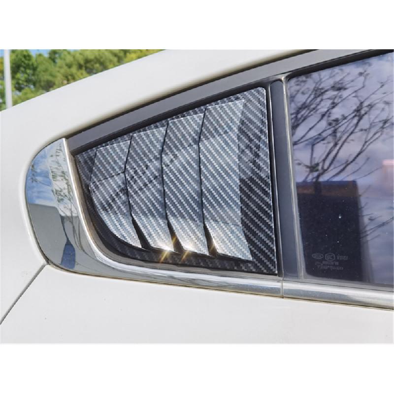 For Kia Forte K3 2014-18 Side Vent Window Scoop Louver Cover Carbon Fiber Style