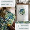 Tropical Green Leaf Welcome Floor Mat - Bohemian Slip-resistant Washable Indoor/Outdoor Entrance Rug for Home Decoration