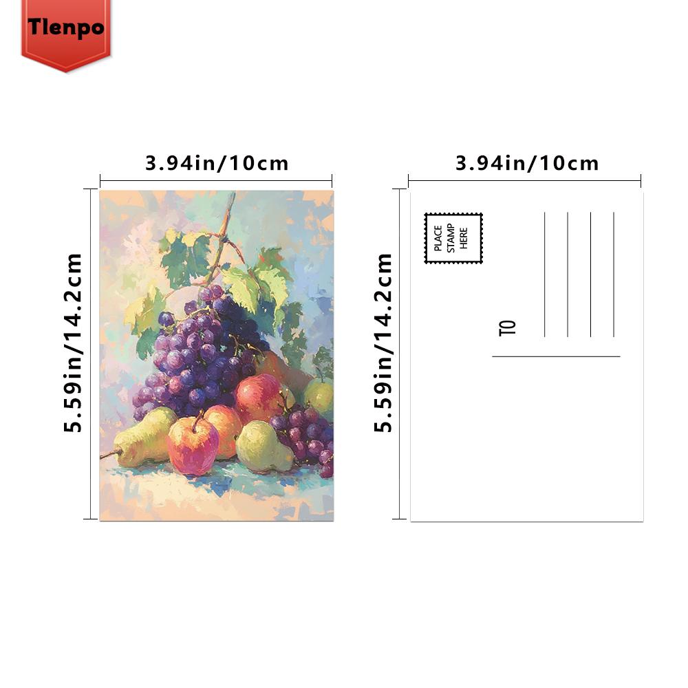 32pcs, Oil Painting Rustic Postcards, Room Decoration Stickers, Brochure Materials, Souvenirs, Collectibles and Mailing