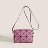 Borsa a tracolla geometrica alla moda da donna, borsa a mano quadrata in stile street, borsa a spalla patchwork trendy