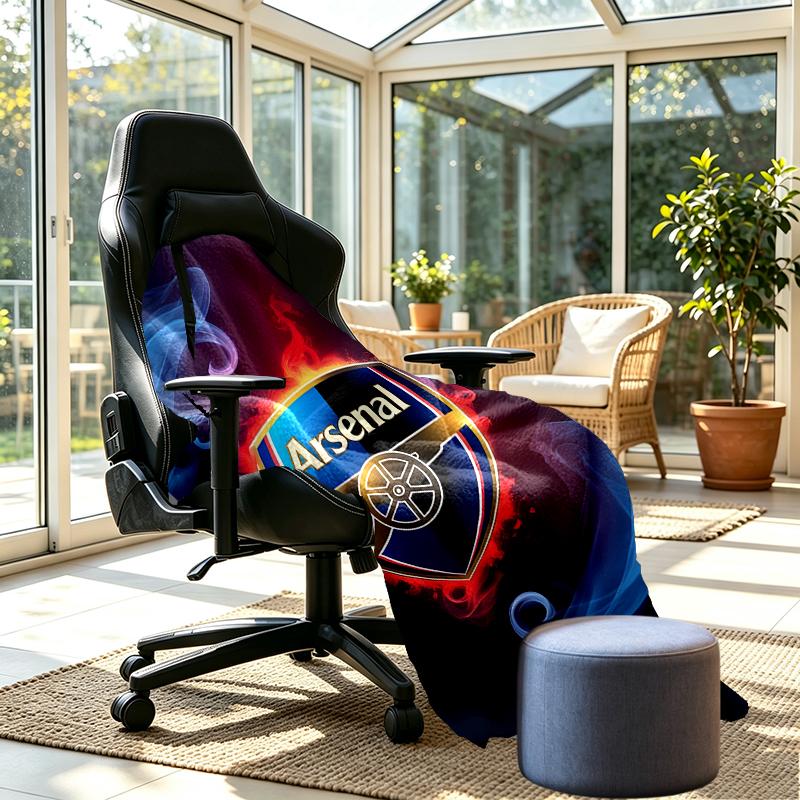 Coperta Stampata Arsenal F.C. - Morbida e Confortevole, per Camera da Letto, Viaggio, Divano, Decorazione Casa - Regalo di Compleanno Natale per Amico