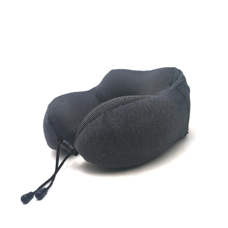Multi-functional Hooded Memory Foam Travel Pillow - Portable U-Shaped Neck Support for Airplane & Office Nap