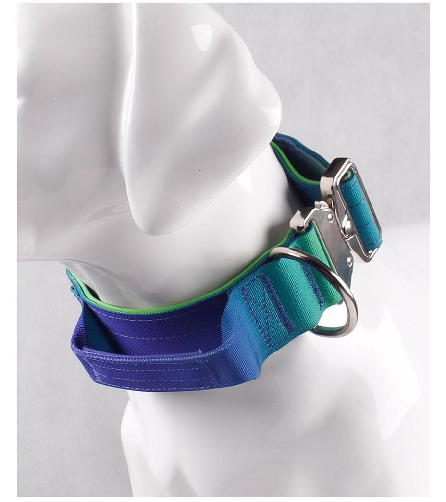 Gradient Color Explosion-Proof Tactical Dog Collar and Leash for Large Dogs