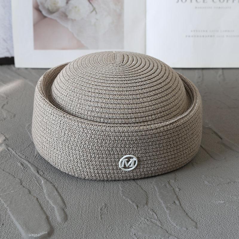 Cappello a cloche di paglia Berretto estivo Cappelli da sole Fedora retrò giapponese per il giardinaggio Moda hostess Cappelleria Fascinator Cappello da pittore di design