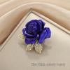 Elegant Korean Rose Rhinestone Brooch - High-End Fashion Suit Decoration & Christmas Gift
