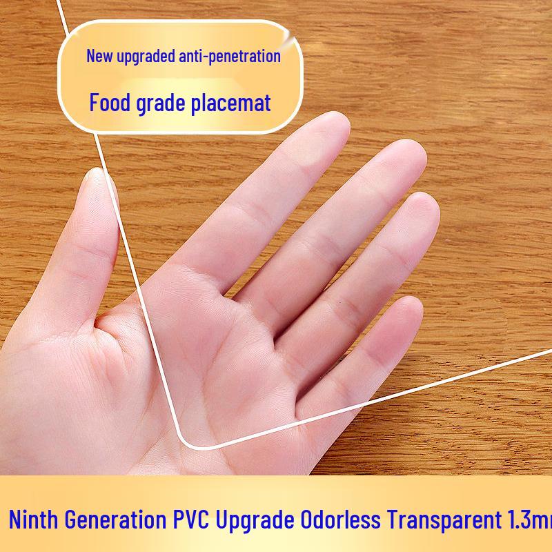 Transparent PVC Table Mat: Oil-Proof, Waterproof, and Dirt-Resistant Dining Table Protector