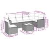 VidaXL Garden Lounge Set with Cushions 7 Pcs, Sofas with Adjustable Feet, Outdoor Furniture Set Patio Terrace, 3251377