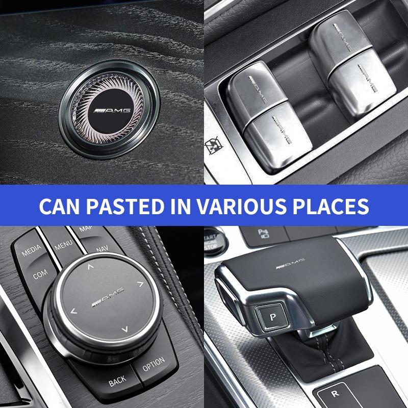 Car Interior Random Stickers Car Steering Wheel Decals Car Styling For Mercedes Benz AMG GLE GLS GLC CLA GLB C500 C200 C300 W204 W206 W205 W212 W203