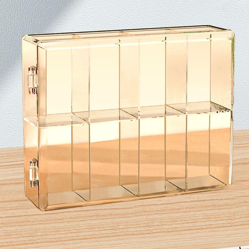8 Grid Cartoon Anime Figure Display Storage Box 8 Compartment Transparent Anime Figure Display Case