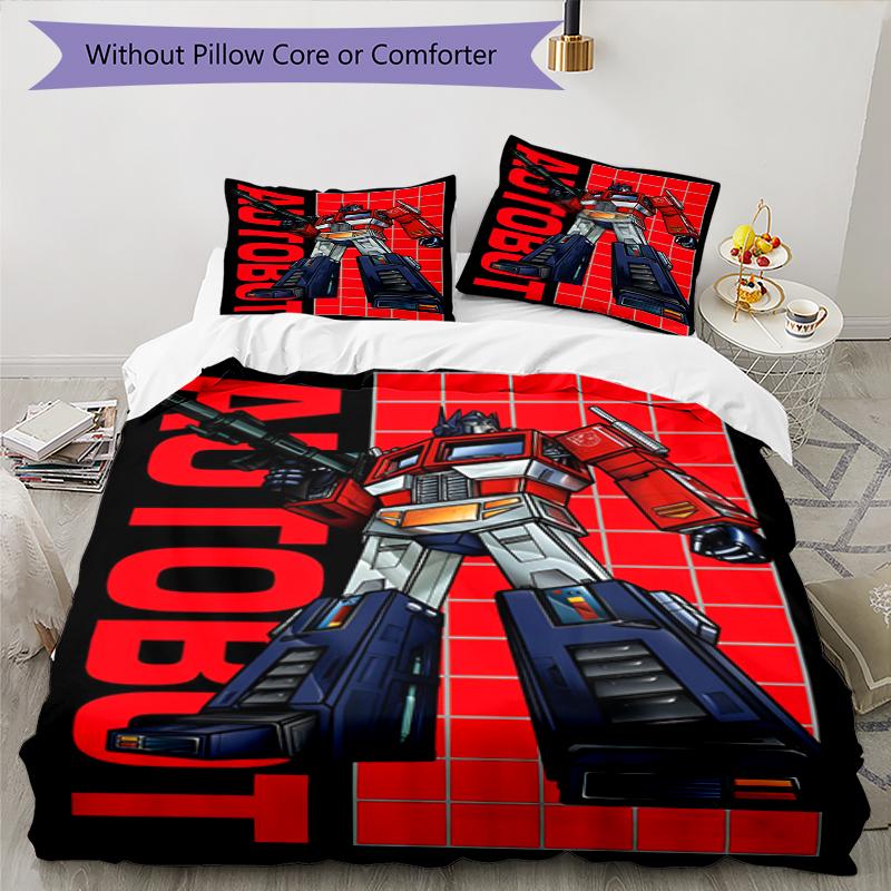 3pcs Transformers Bedding Set Duvet Cover Closure Includes 1 Duvet Cover & 2 Pillowcases, Soft and Comfortable for All Seasons.